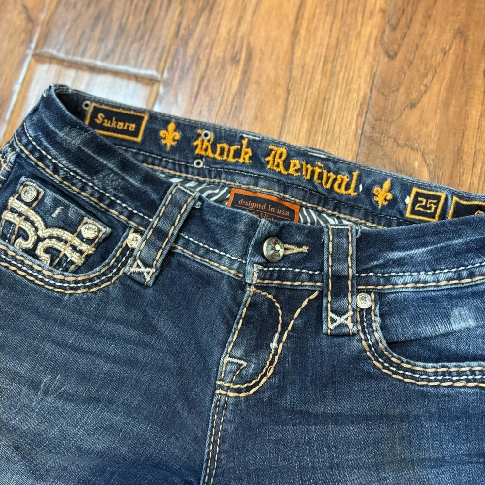 Rock Revival “Sukara” Crop Skinny Jeans – Size 25 - Picture 5 of 12